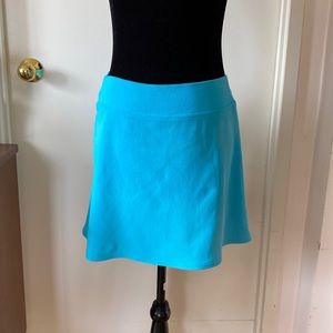 Lands End Aqua A Line Mini Skirt Size Medium Easy Fit EUC